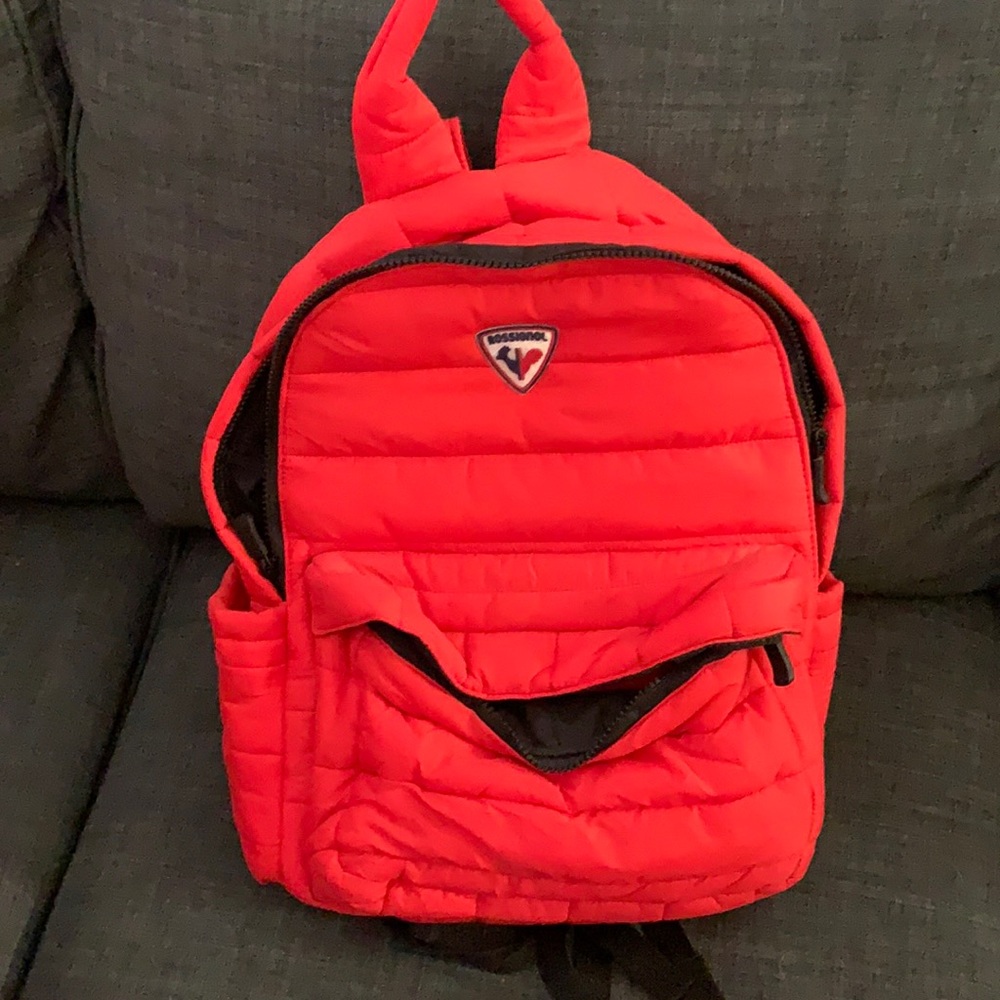 Red Puffy Rossignol Backpack
